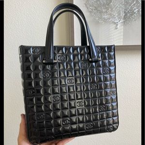 Chanel Chocolate Bar Tote Quilted Small